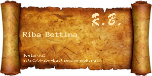 Riba Bettina névjegykártya